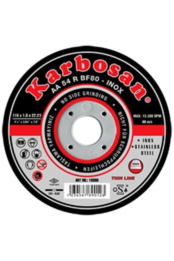 115x1.0x22 Mm Inox Kesici Taş Karbosan